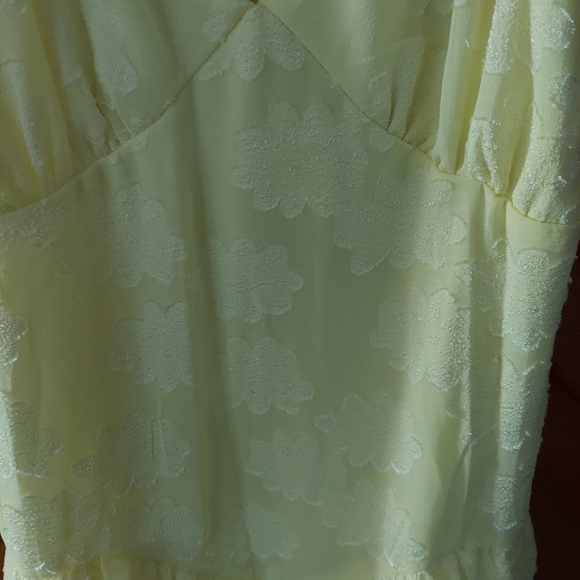 Women's Triangle Cup Tiered Mini Skater Dress - Wild Fable™ Lemon Yellow - Picture 8 of 8